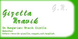 gizella mravik business card